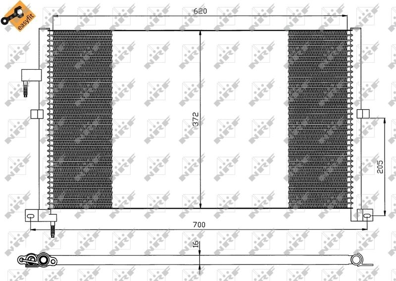 NRF Kondensator, Klimaanlage EASY FIT 35525