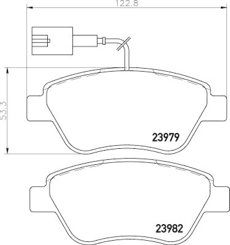 HELLA Bremsbelagsatz, Scheibenbremse 8DB 355 015-491