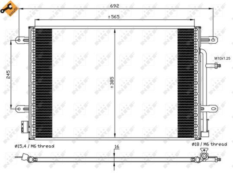 NRF Kondensator, Klimaanlage EASY FIT 35560