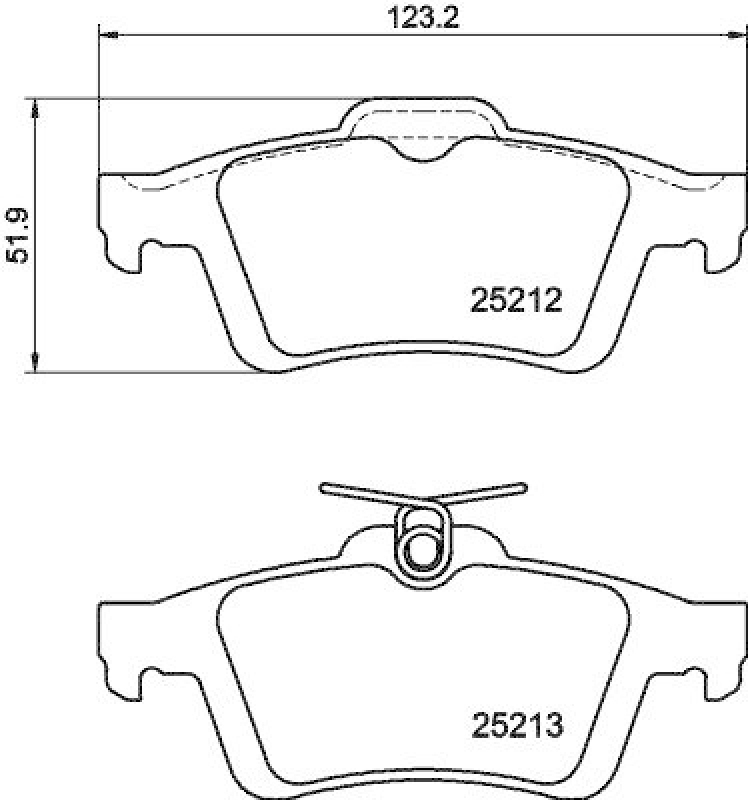HELLA Bremsbelagsatz, Scheibenbremse 8DB 355 015-761
