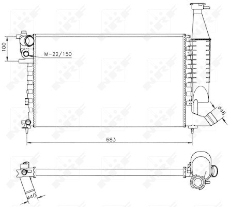 NRF Radiator, engine cooling