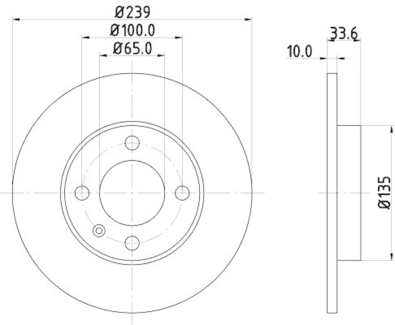 2x HELLA Bremsscheibe PRO 8DD 355 104-191