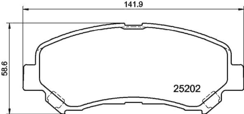 HELLA Bremsbelagsatz, Scheibenbremse 8DB 355 015-911