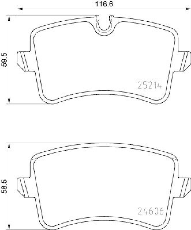 HELLA Bremsbelagsatz, Scheibenbremse 8DB 355 016-001