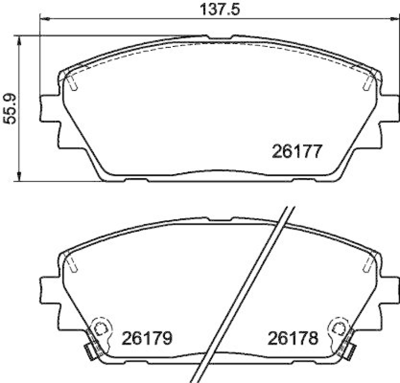 HELLA Bremsbelagsatz, Scheibenbremse 8DB 355 040-271