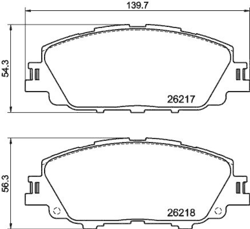 HELLA Bremsbelagsatz, Scheibenbremse 8DB 355 040-411