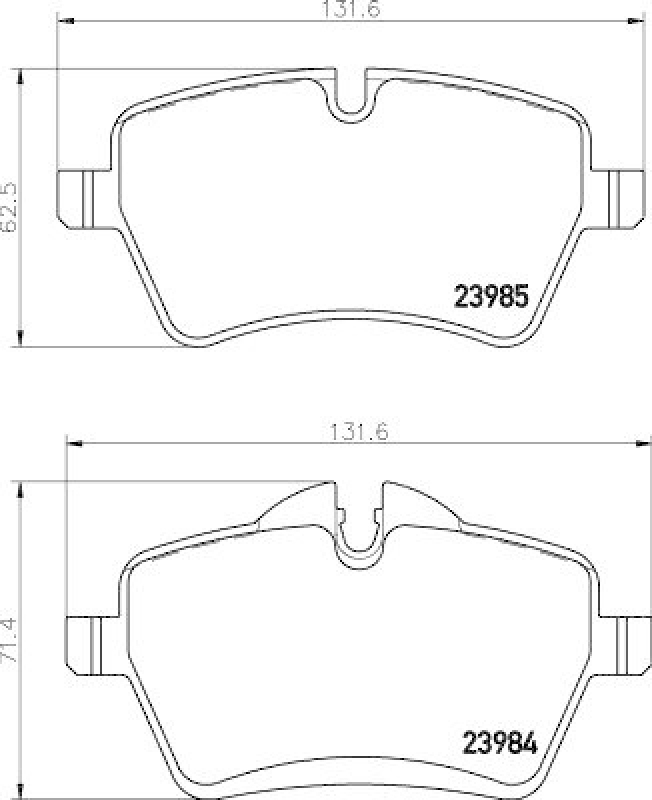 HELLA Bremsbelagsatz, Scheibenbremse 8DB 355 016-041