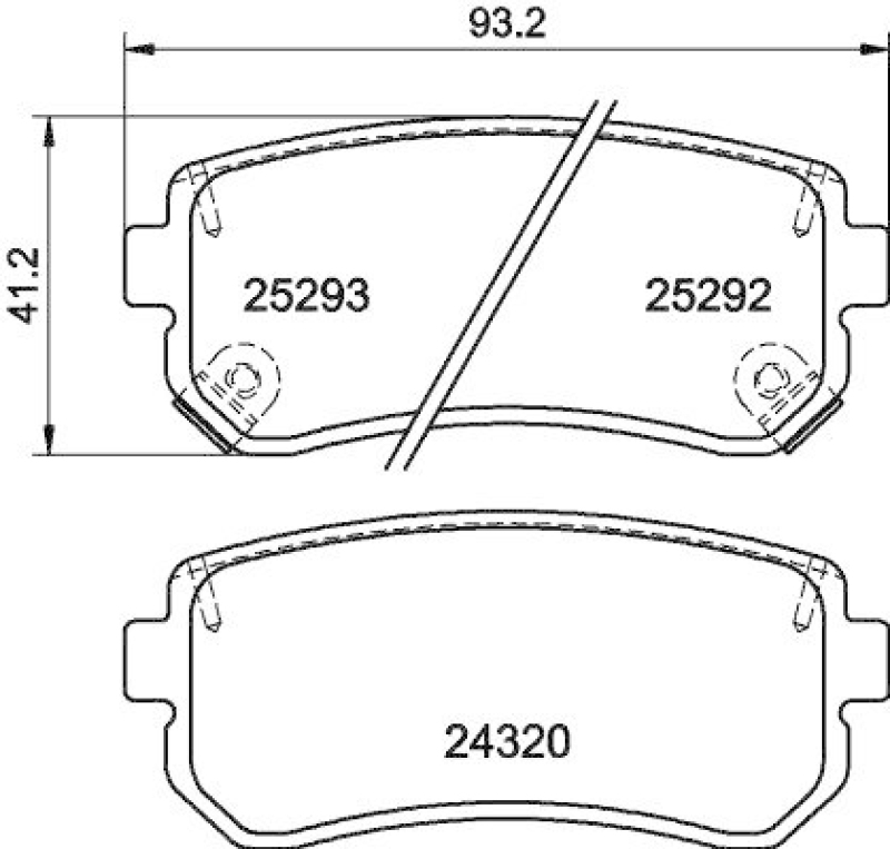 HELLA Bremsbelagsatz, Scheibenbremse 8DB 355 016-221