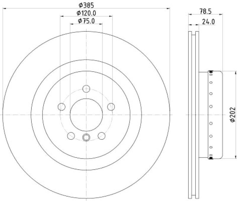 2x HELLA Bremsscheibe PRO High Carbon