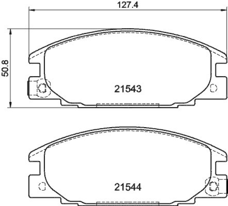 HELLA Bremsbelagsatz, Scheibenbremse 8DB 355 016-341