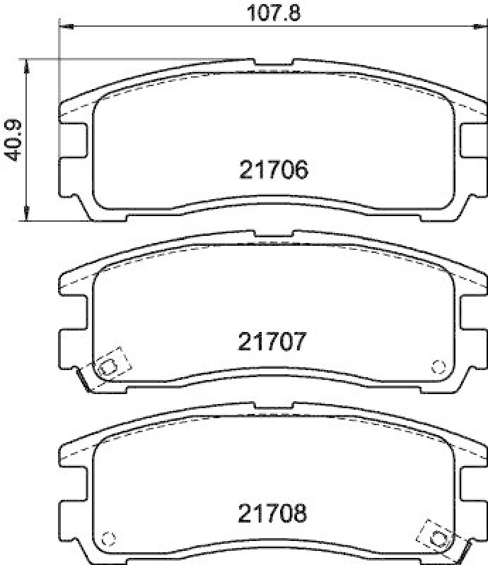 HELLA Bremsbelagsatz, Scheibenbremse 8DB 355 016-591