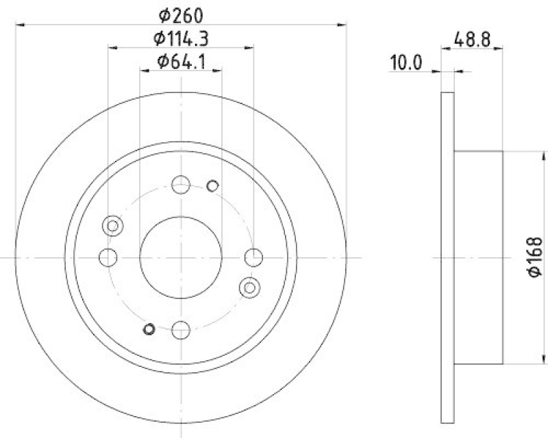 2x HELLA Bremsscheibe 8DD 355 105-311