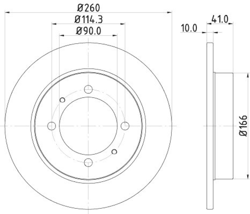 2x HELLA Bremsscheibe PRO 8DD 355 105-471
