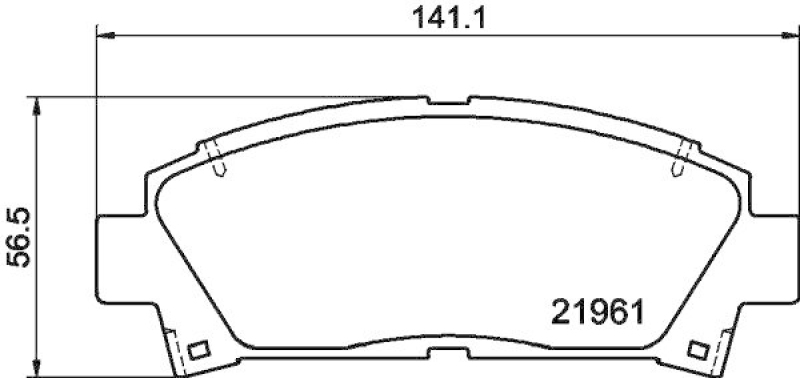 HELLA Bremsbelagsatz, Scheibenbremse 8DB 355 016-721