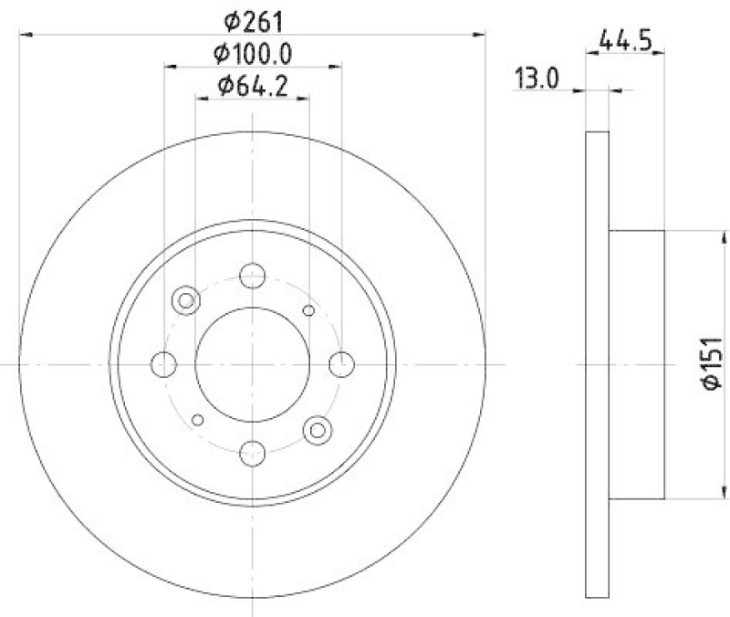 2x HELLA Bremsscheibe 8DD 355 105-861