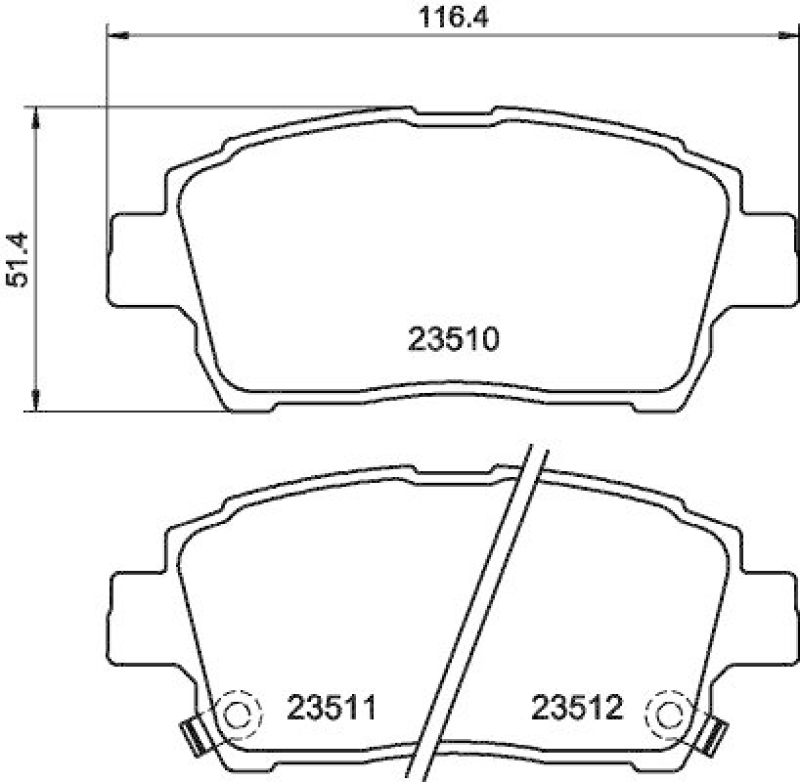 HELLA Bremsbelagsatz, Scheibenbremse 8DB 355 017-081