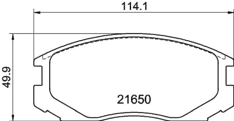 HELLA Bremsbelagsatz, Scheibenbremse 8DB 355 017-161