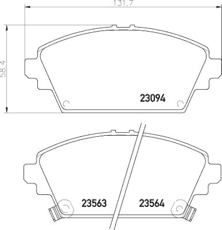 HELLA Bremsbelagsatz, Scheibenbremse 8DB 355 017-171