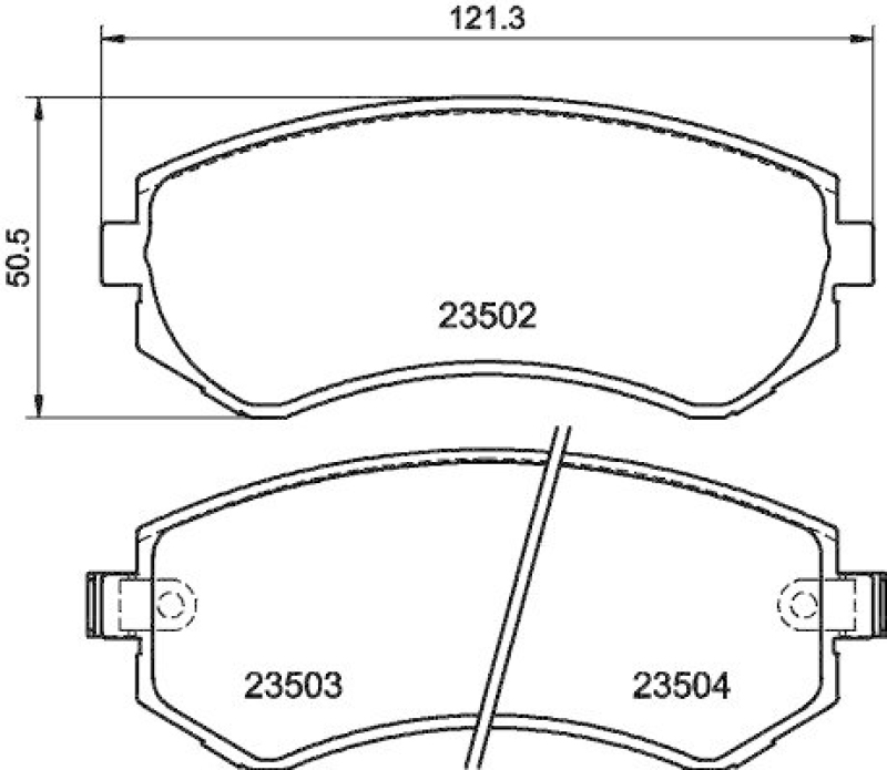 HELLA Bremsbelagsatz, Scheibenbremse 8DB 355 017-201