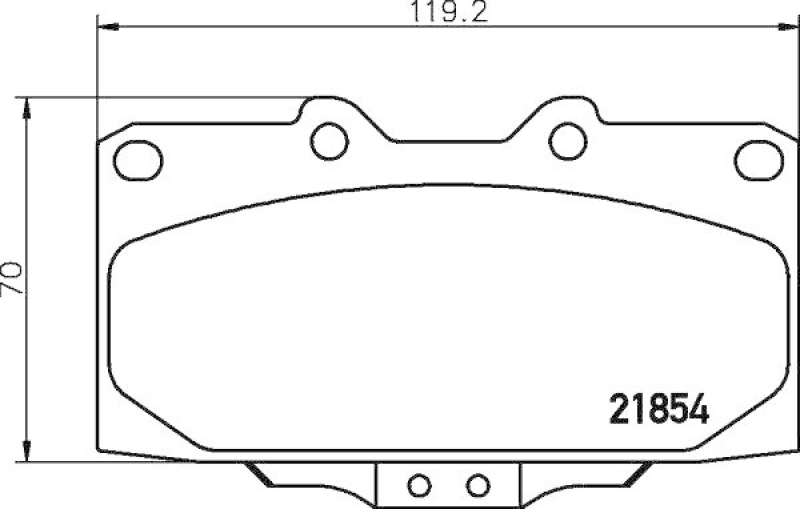 HELLA Bremsbelagsatz, Scheibenbremse 8DB 355 017-211