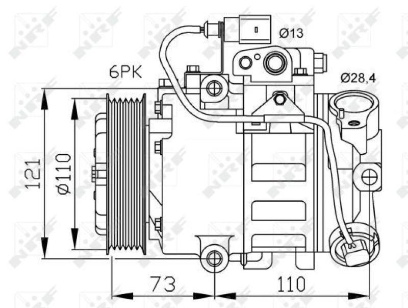 NRF Compressor, air conditioning EASY FIT
