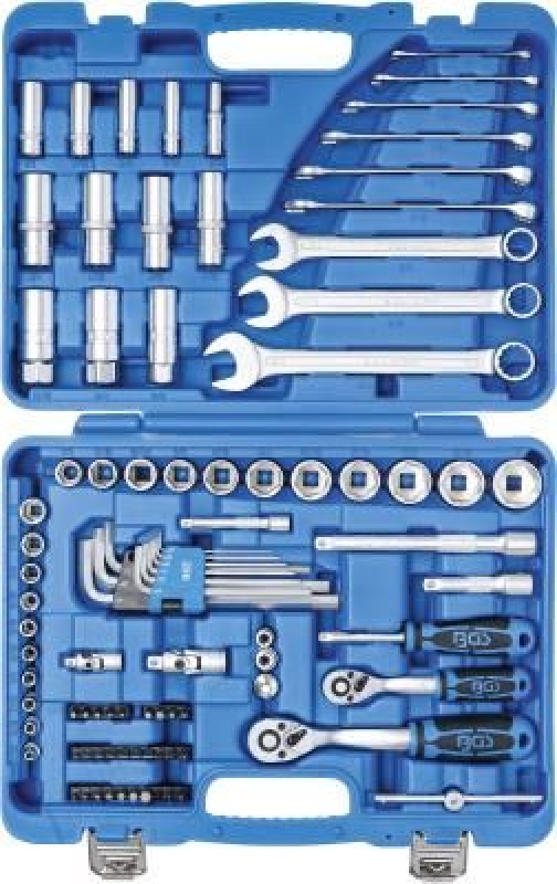 Steckschlüssel-Satz Sechskant | Antrieb 6,3 mm (1/4") / 10 mm (3/8") | Zollgrößen | 92-tlg.