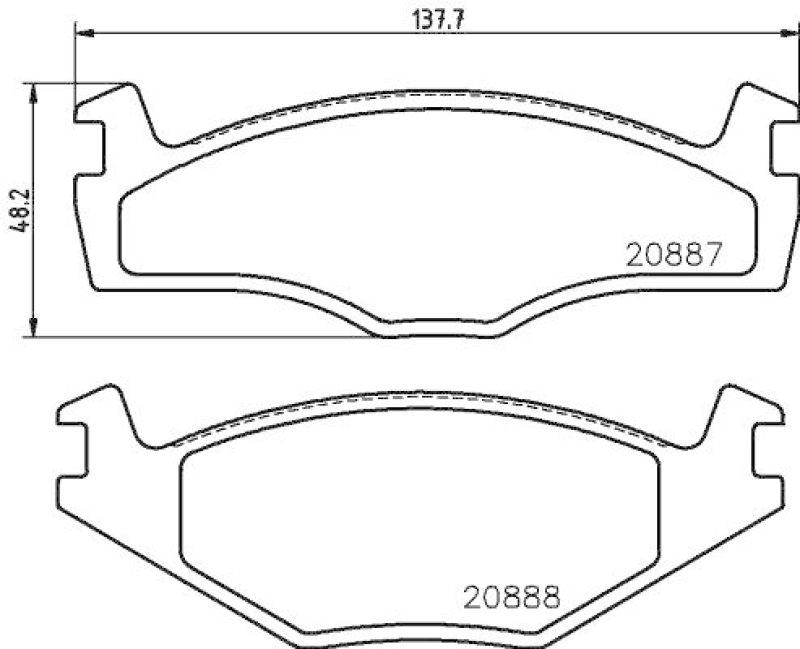 HELLA Bremsbelagsatz, Scheibenbremse 8DB 355 017-521