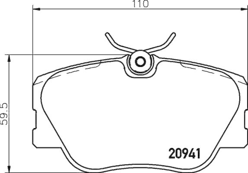 HELLA Bremsbelagsatz, Scheibenbremse 8DB 355 017-601