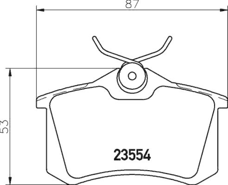 HELLA Bremsbelagsatz, Scheibenbremse 8DB 355 017-711