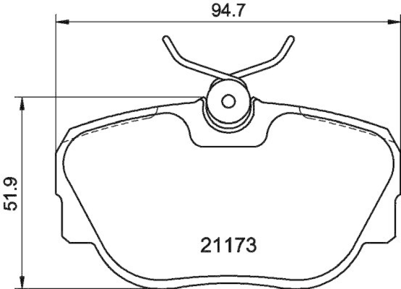 HELLA Bremsbelagsatz, Scheibenbremse 8DB 355 017-811