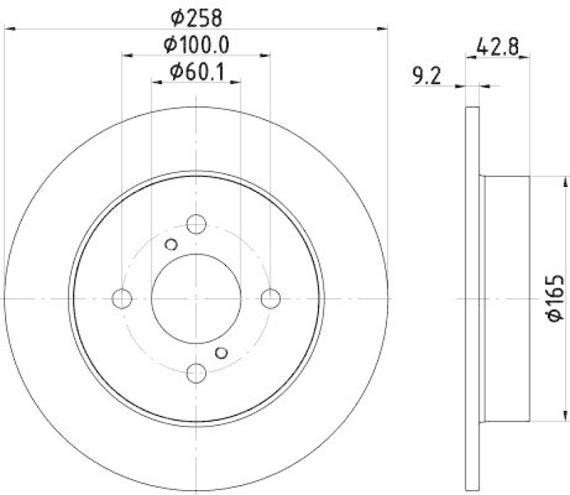2x HELLA Bremsscheibe PRO 8DD 355 122-521