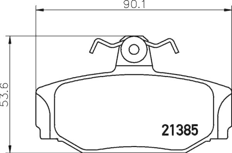 HELLA Bremsbelagsatz, Scheibenbremse 8DB 355 017-991