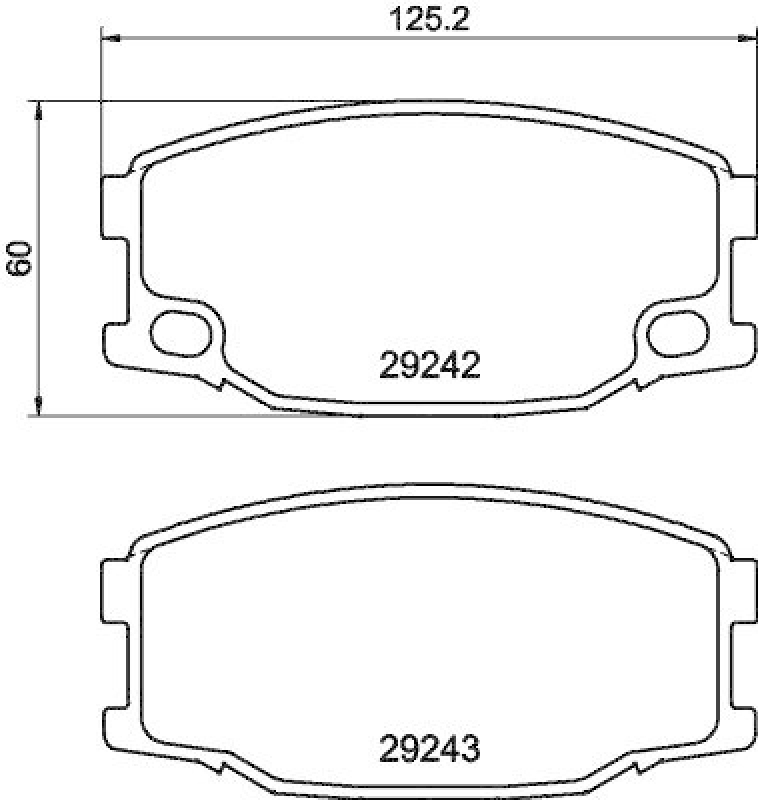HELLA Bremsbelagsatz, Scheibenbremse 8DB 355 005-571