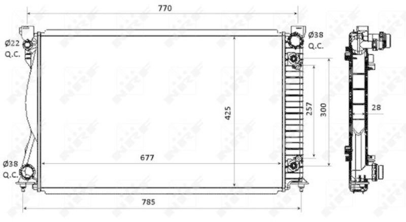 NRF Kühler, Motorkühlung EASY FIT