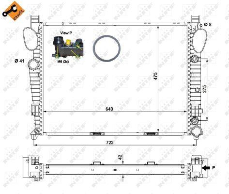 NRF Kühler, Motorkühlung EASY FIT 58366