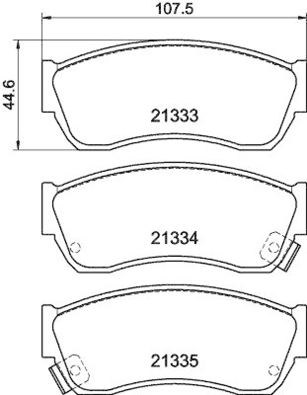 HELLA Bremsbelagsatz, Scheibenbremse 8DB 355 005-711