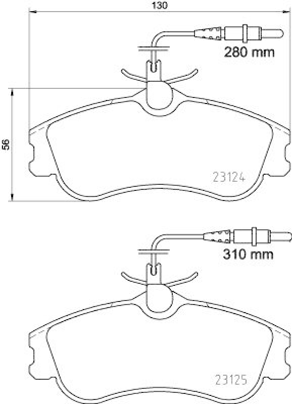 HELLA Bremsbelagsatz, Scheibenbremse 8DB 355 018-261