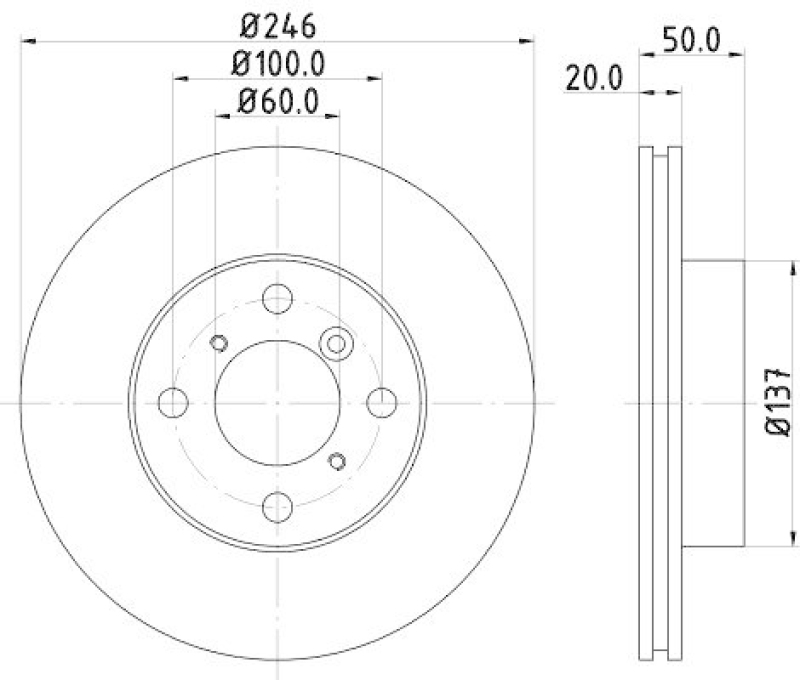 2x HELLA Bremsscheibe 8DD 355 107-391