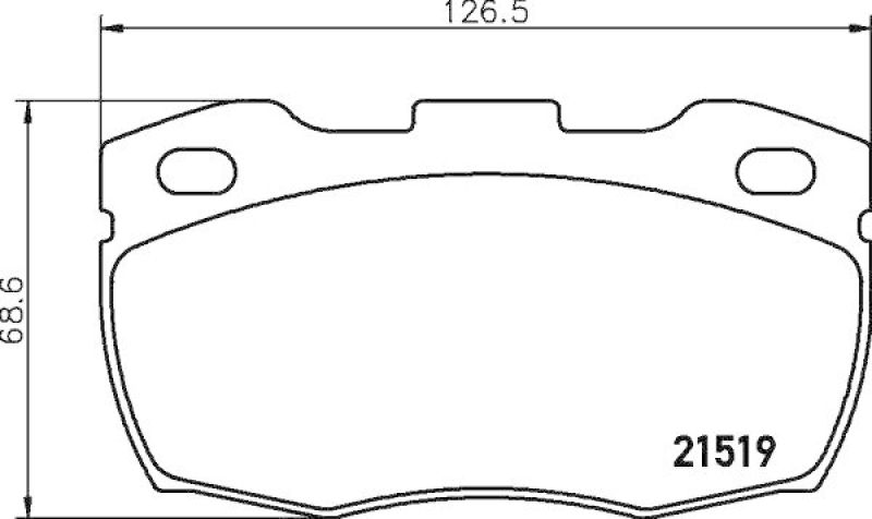 HELLA Bremsbelagsatz, Scheibenbremse 8DB 355 005-861