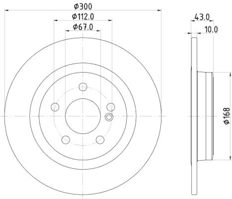 2x HELLA Bremsscheibe PRO 8DD 355 122-871