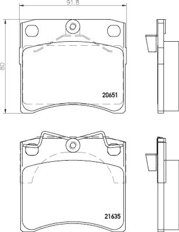 HELLA Bremsbelagsatz, Scheibenbremse 8DB 355 018-381
