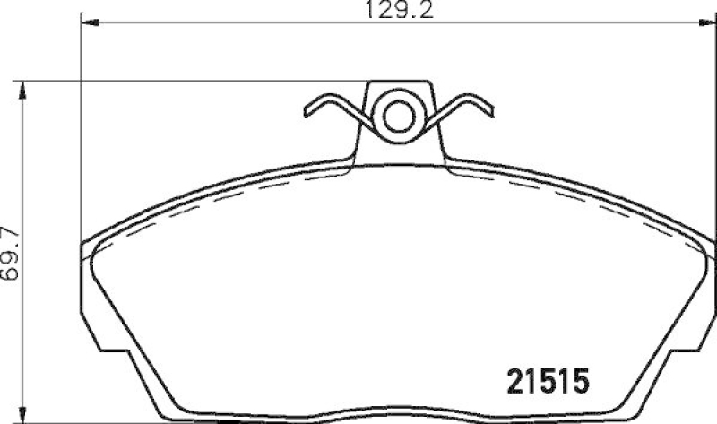 HELLA Bremsbelagsatz, Scheibenbremse 8DB 355 018-431