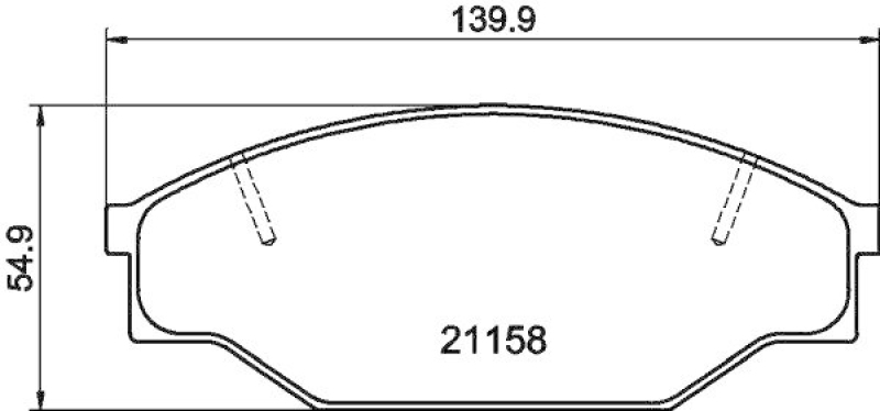 HELLA Bremsbelagsatz, Scheibenbremse 8DB 355 006-121