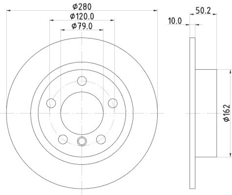 2x HELLA Bremsscheibe PRO 8DD 355 123-001