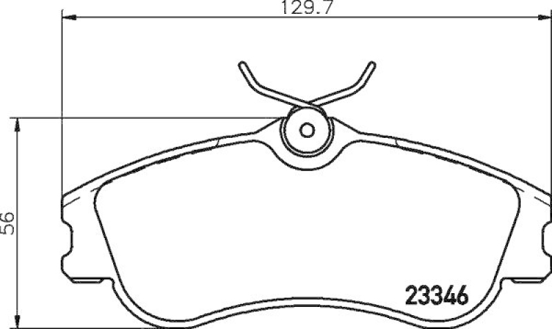 HELLA Bremsbelagsatz, Scheibenbremse 8DB 355 018-541