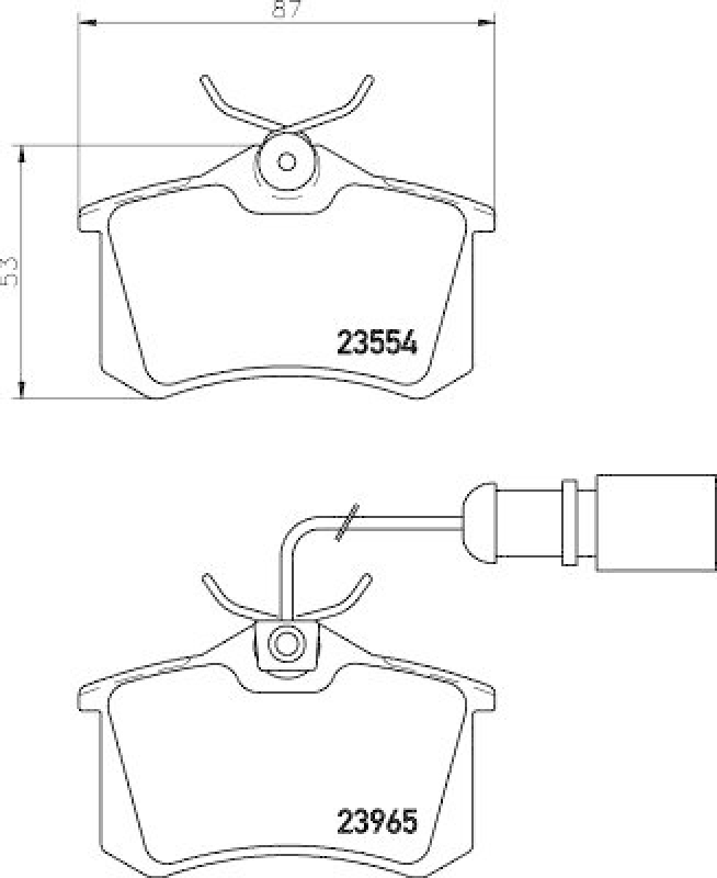HELLA Bremsbelagsatz, Scheibenbremse 8DB 355 018-601