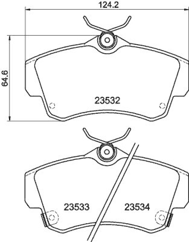 HELLA Bremsbelagsatz, Scheibenbremse 8DB 355 018-651