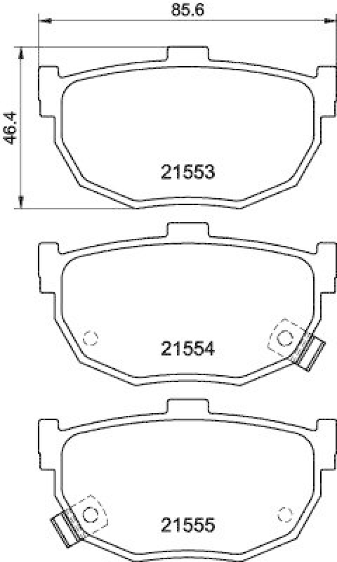 HELLA Bremsbelagsatz, Scheibenbremse 8DB 355 006-411