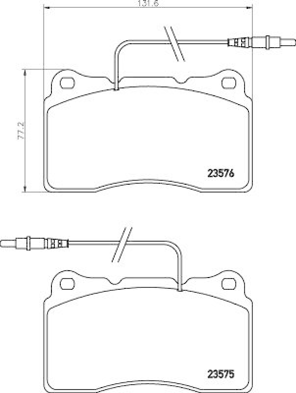 HELLA Bremsbelagsatz, Scheibenbremse 8DB 355 018-671