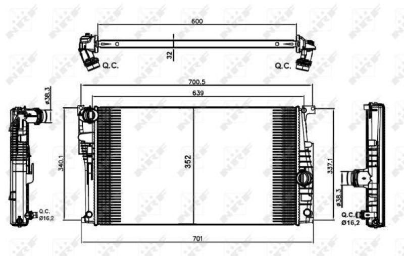NRF Radiator, engine cooling